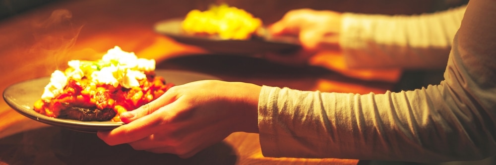 Food being served
