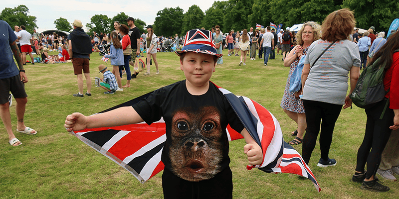 Kid celebrating jubilee