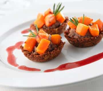 Chestnut and Pumpkin seed croustades
