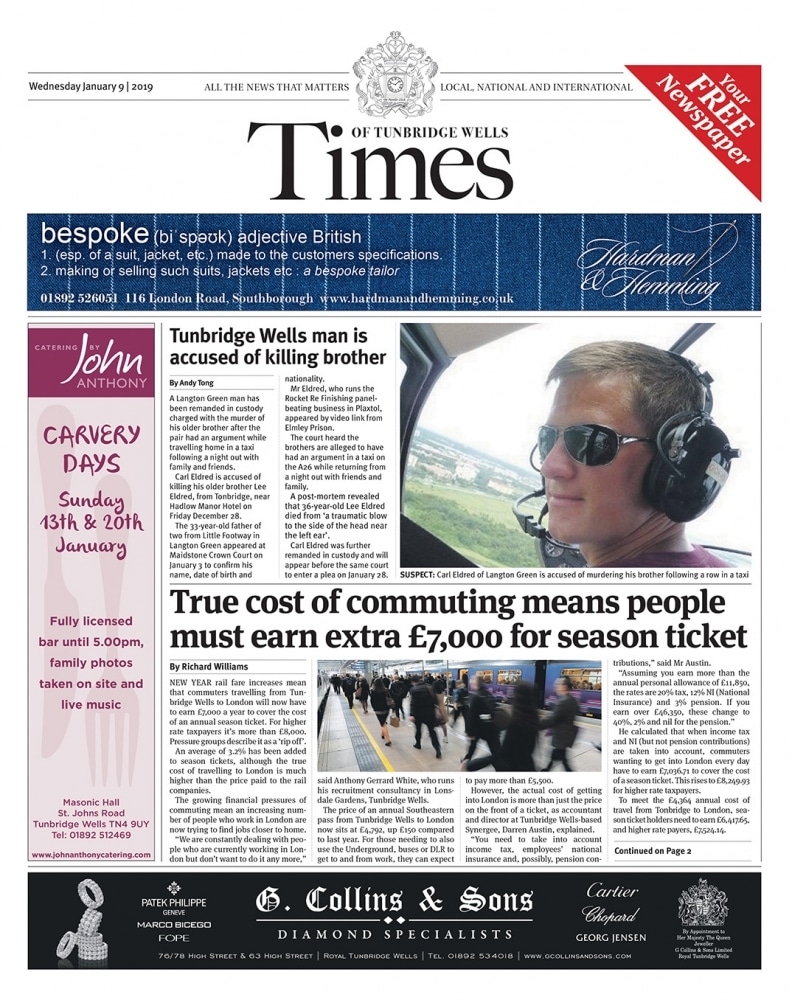 Read the Times of Tunbridge Wells 9th January 2019