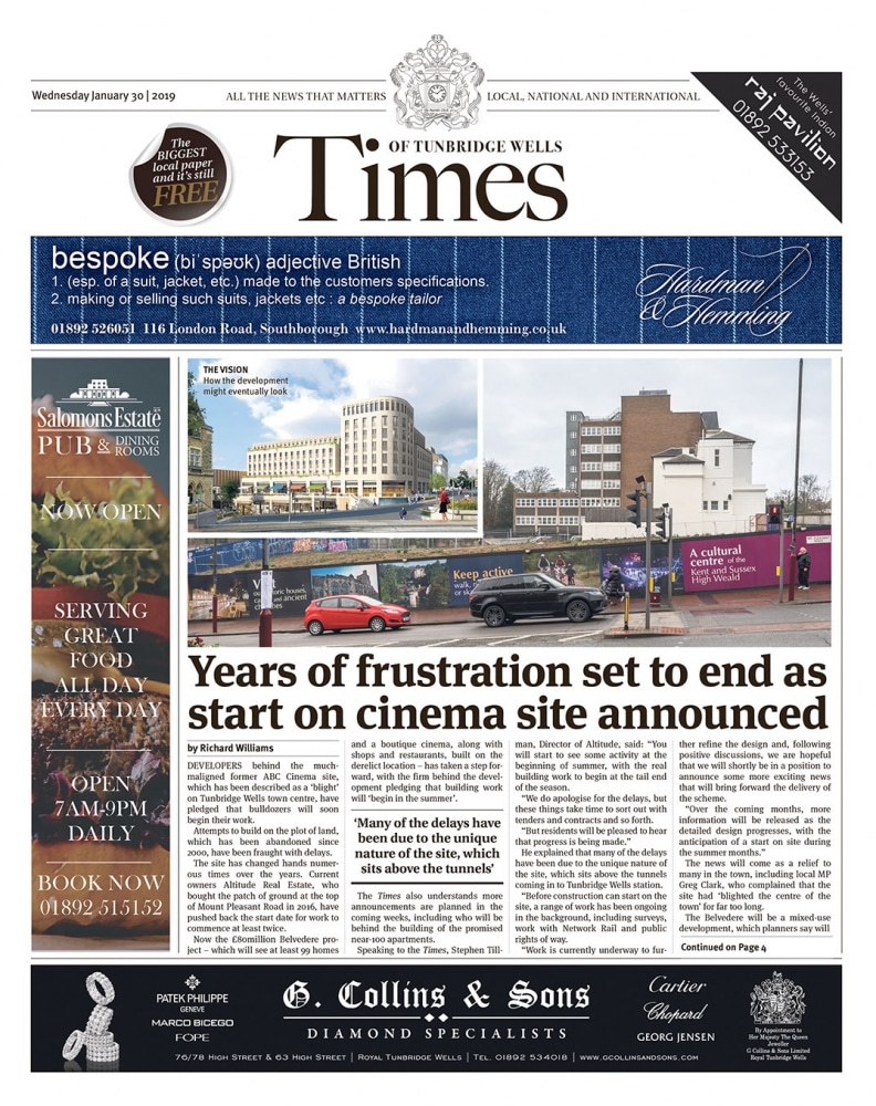 Read the Times of Tunbridge Wells 30th January 2019