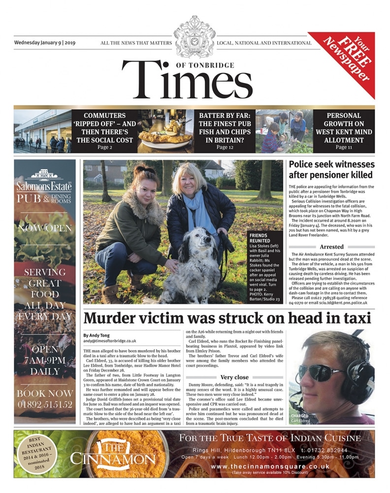 Read the Times of Tonbridge 9th January 2019