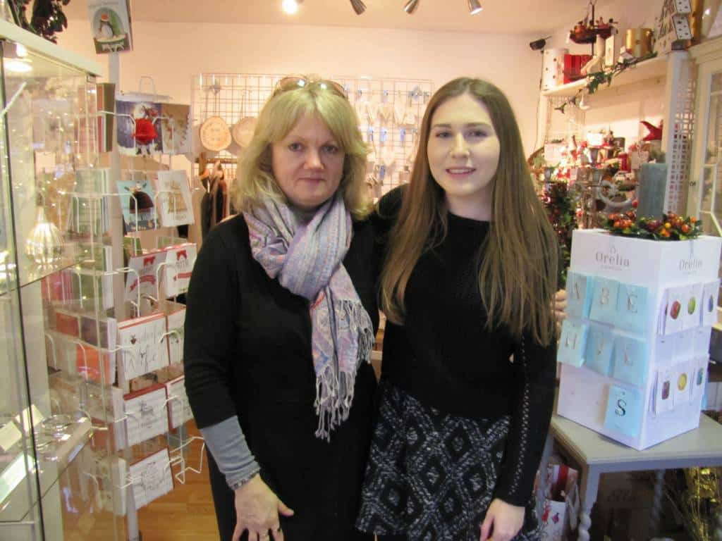 The town's changing demographics appear to be having an impact on business. Owner of Little Blue Finch gift shop, Beth Cooper, revealed she is refocusing toward homeware since discovering it is 'especially popular with the people moving into the new town centre apartments.'(PIC: Jenny and Hannah from Little Blue Finch)