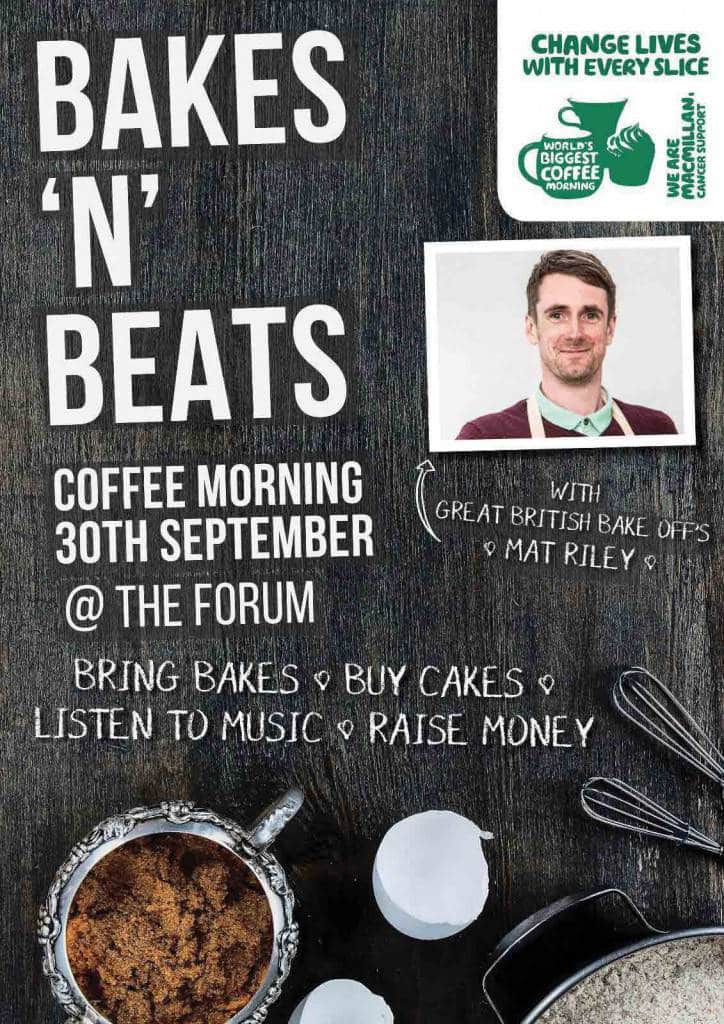 Macmillan Coffee Morning Mat Riley