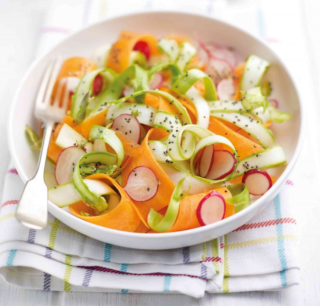 Raw British Asparagus, Carrot & Chia Salad