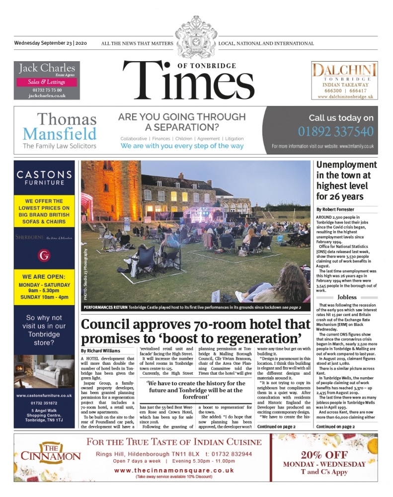 Read The Times of Tonbridge 23rd September 2020