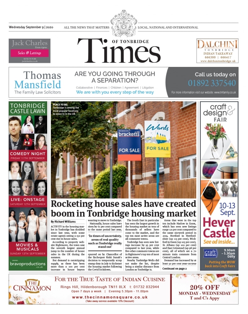 Read The Times of Tonbridge 9th September 2020