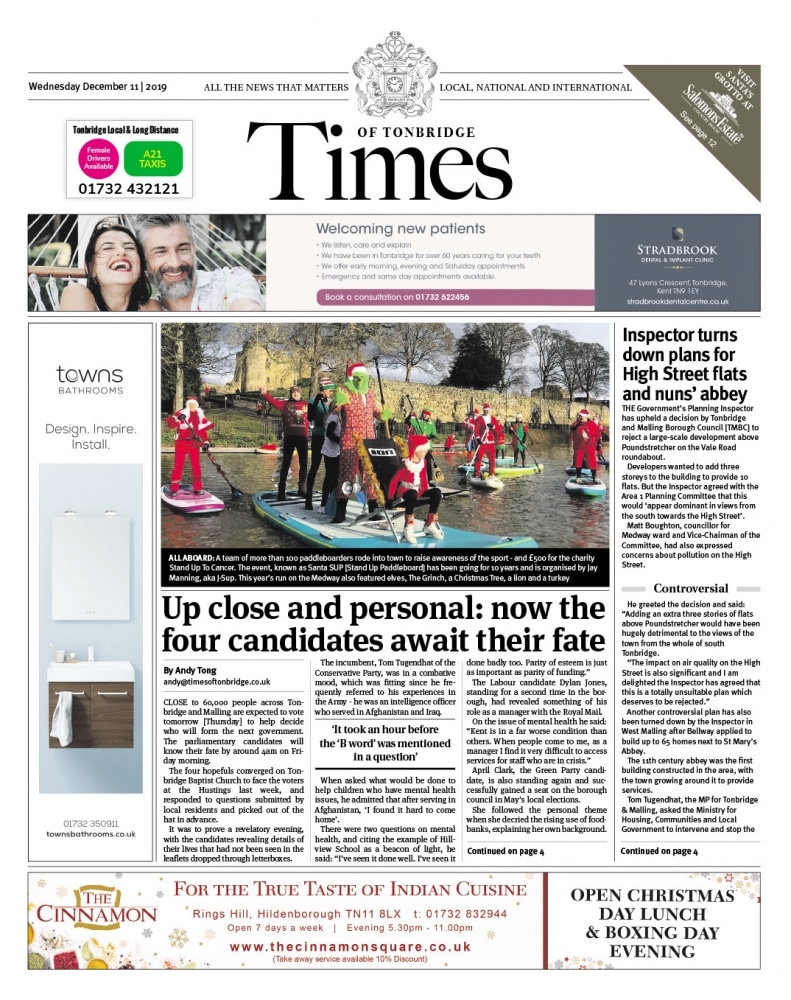 Read the Times of Tonbridge 11th December 2019