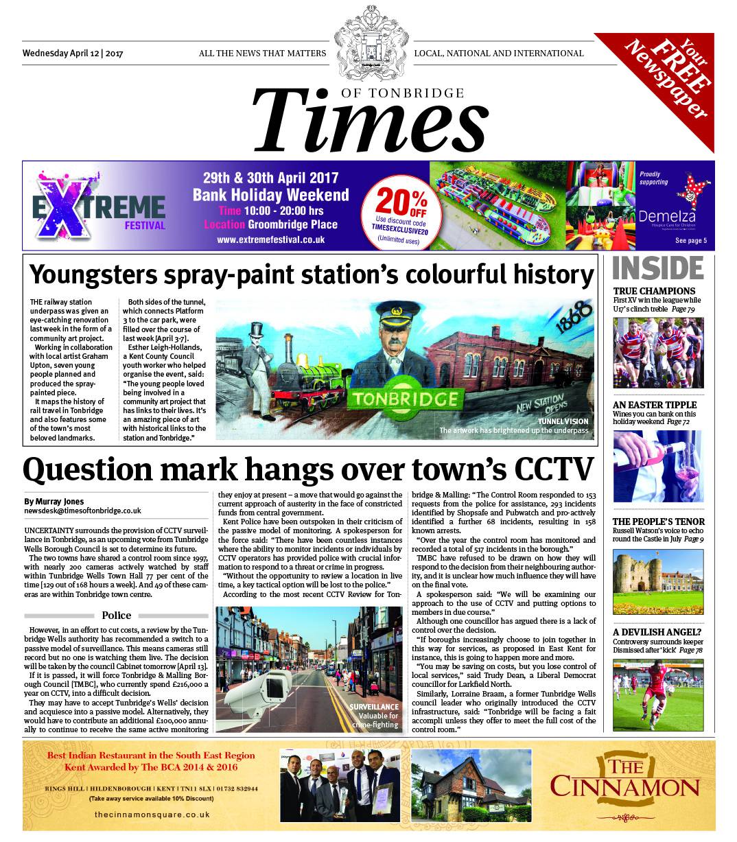 Read the Times of Tonbridge 12th April 2017