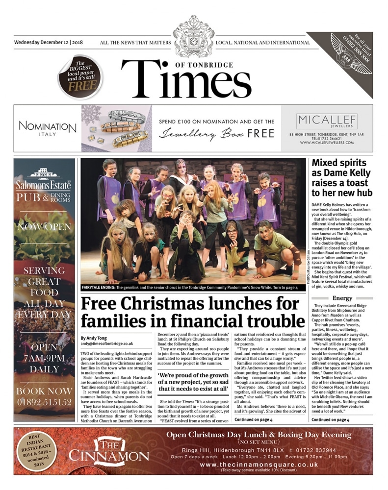 Read the Times of Tonbridge 12th December 2018