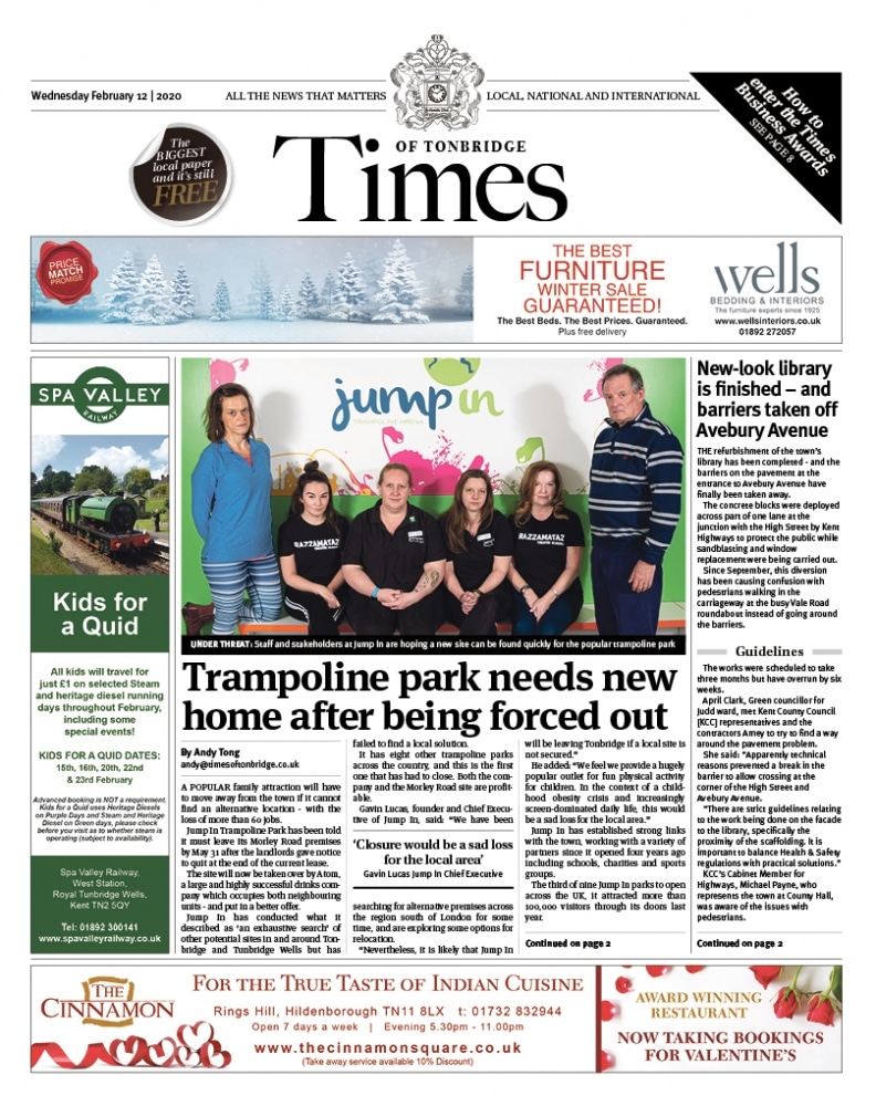 Read the Times of Tonbridge 12th February 2020