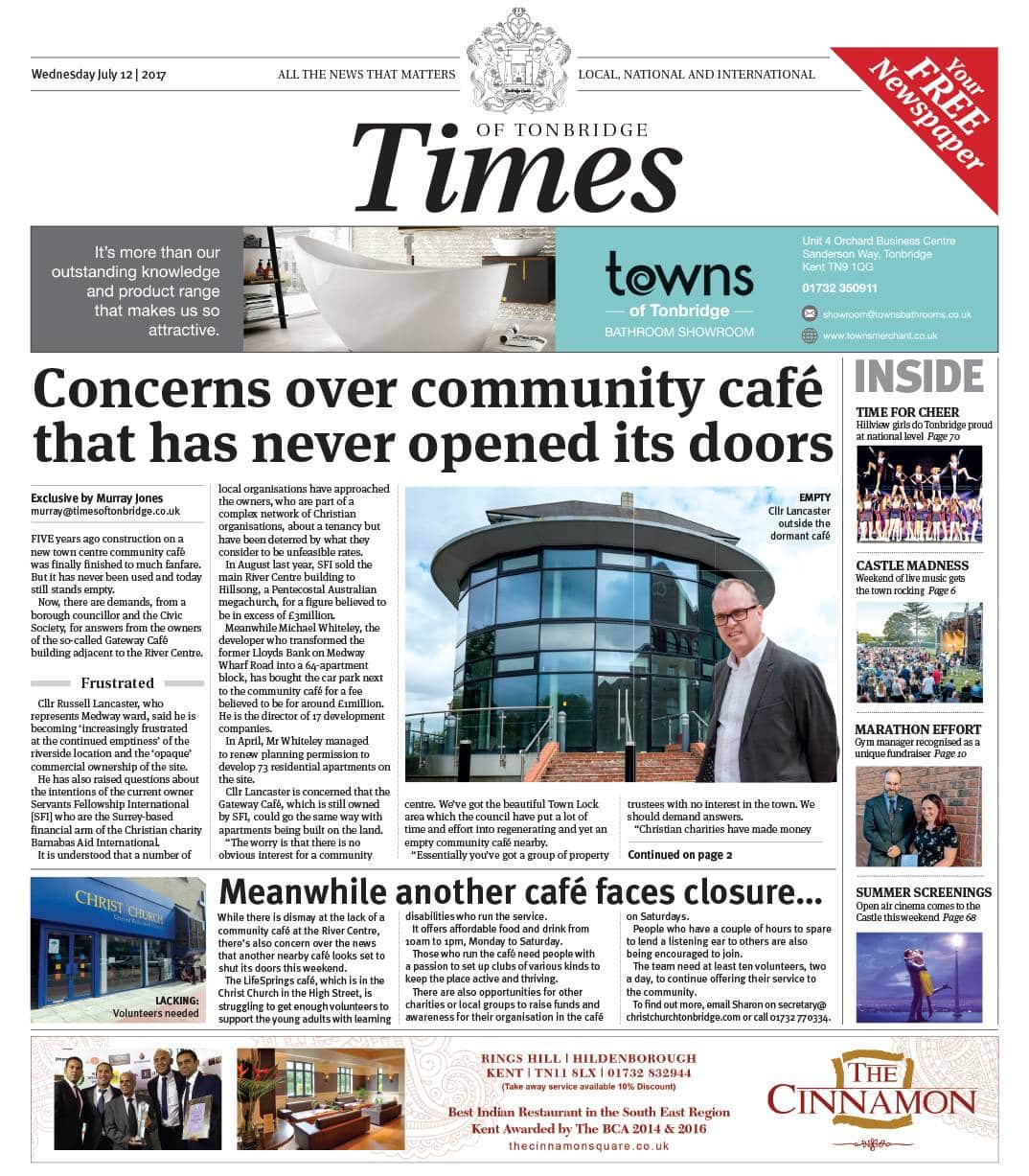Read the Times of Tonbridge 12th July 2017