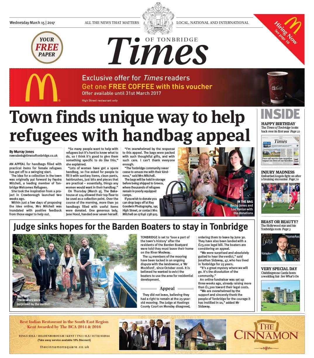 Read the Times of Tonbridge 15th March 2017