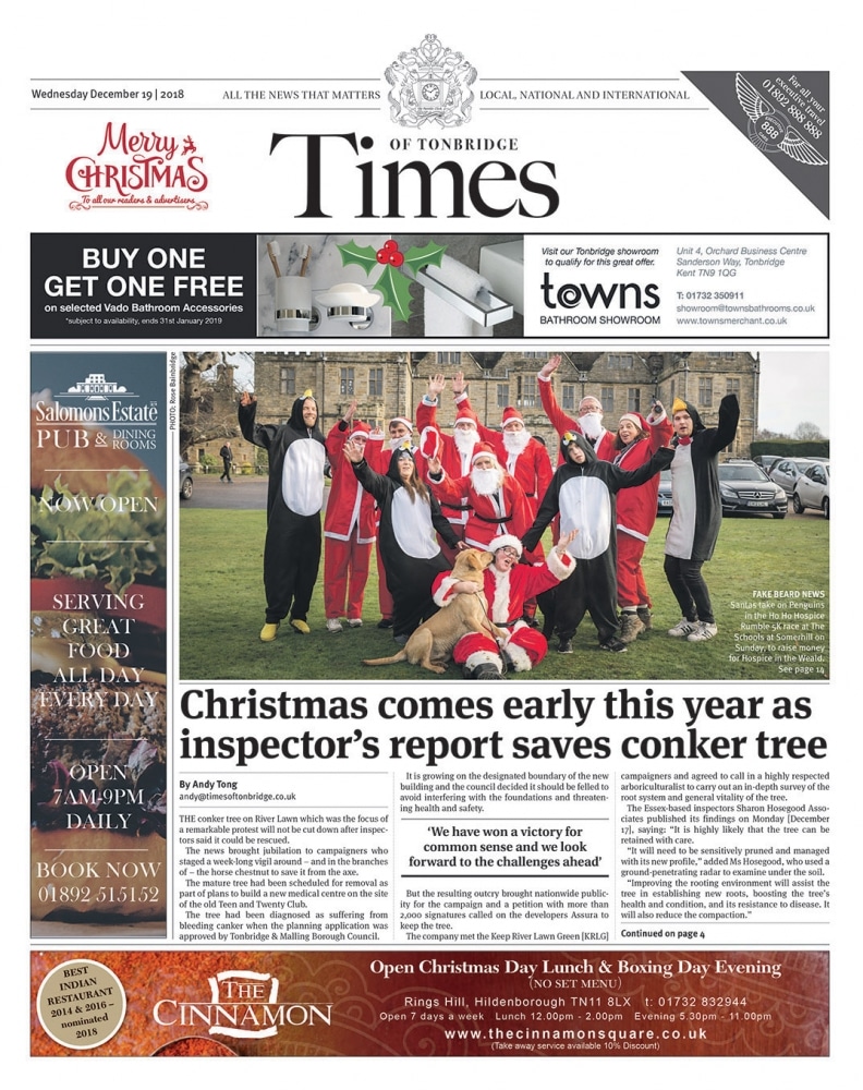 Read the Times of Tonbridge 19th December 2018