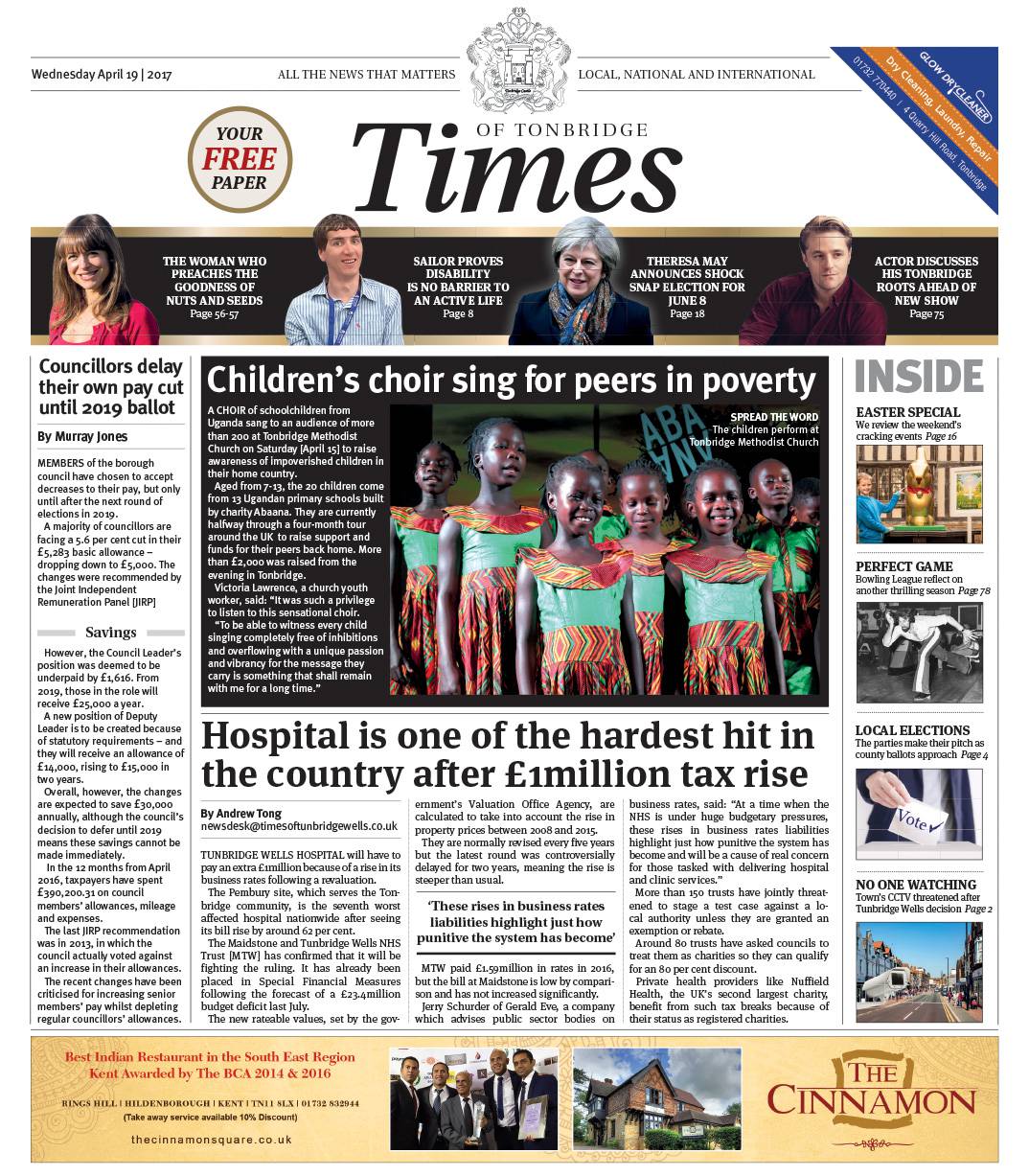 Read the Times of Tonbridge 19th April 2017