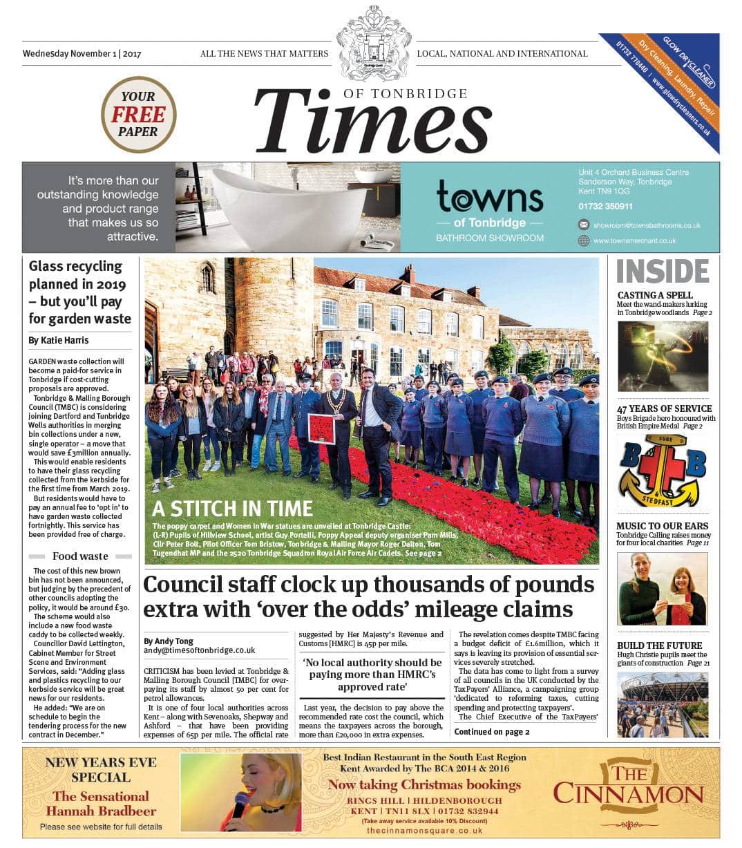 Read the Times of Tonbridge 1st November 2017