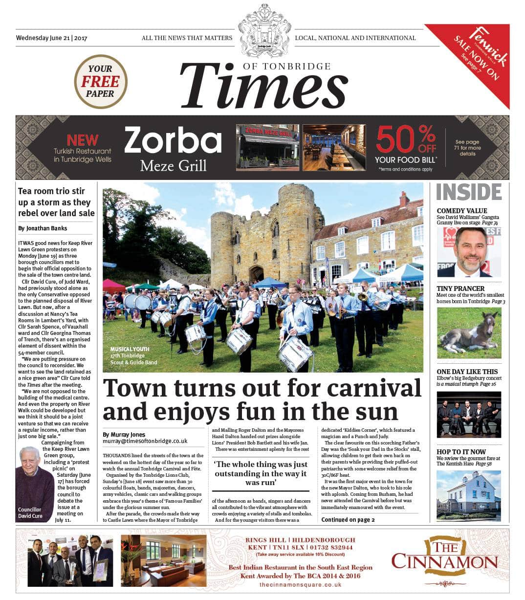 Read the Times of Tonbridge 21st June 2017