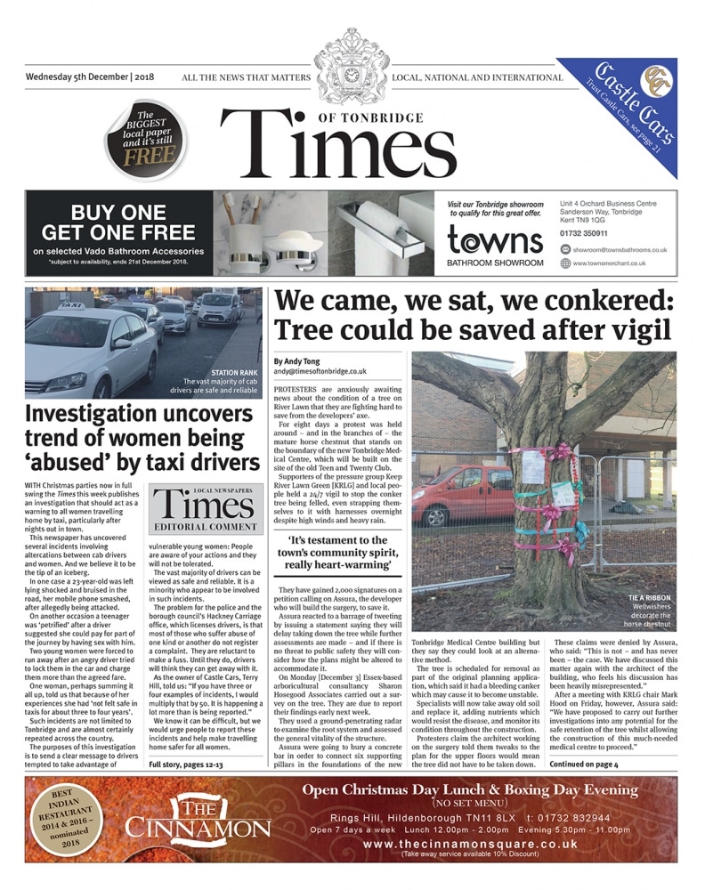 Read the Times of Tonbridge 5th December 2018