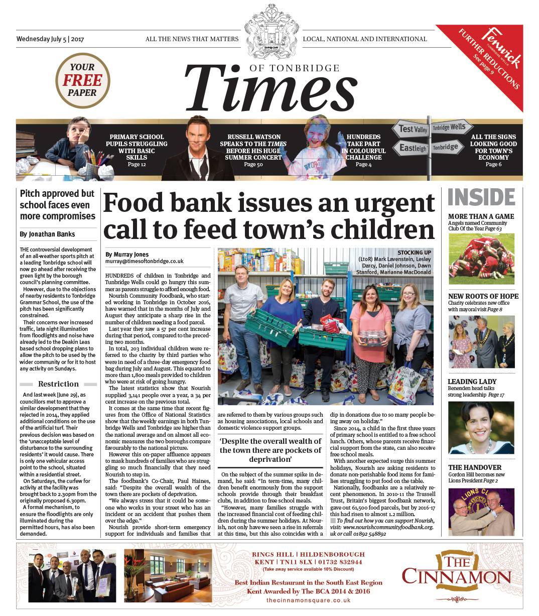 Read the Times of Tonbridge 5th July 2017