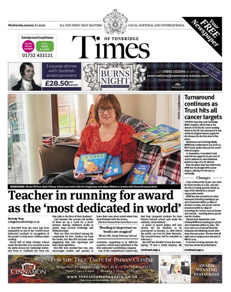 Read the Times of Tonbridge 8th January 2020