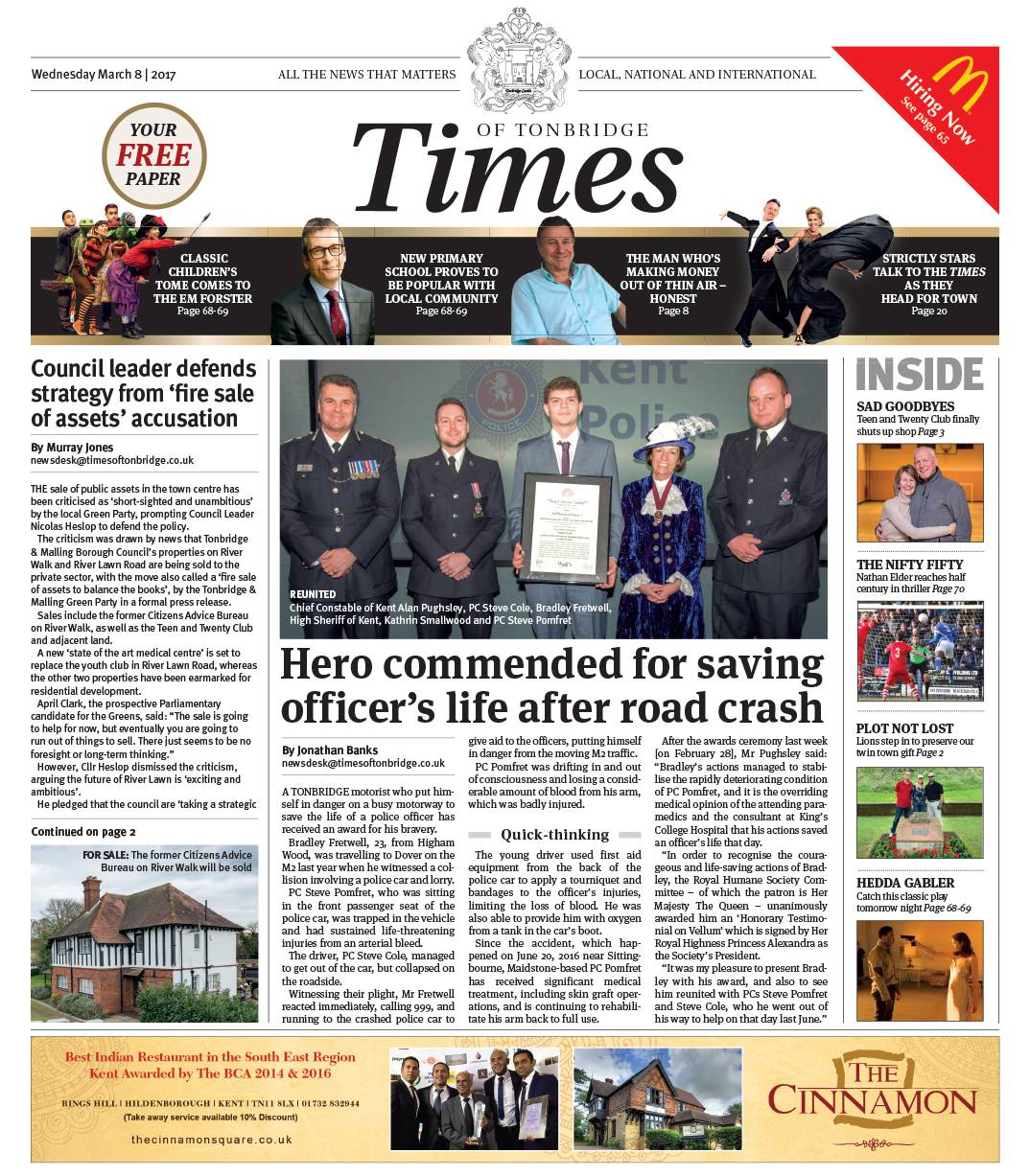 Read the Times of Tonbridge 8th March 2017