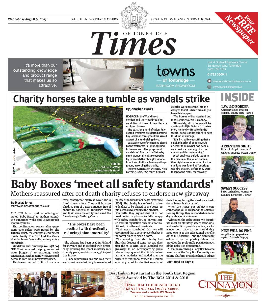 Read the Times of Tonbridge 9th August 2017