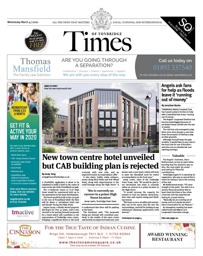 Read the Times of Tonbridge 4th March 2020