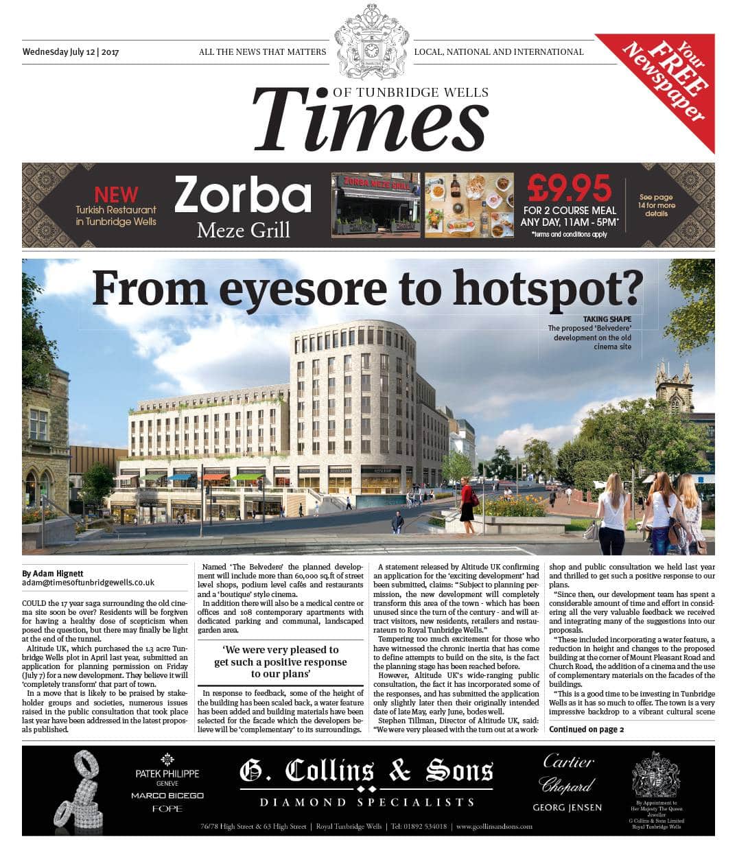 Read the Times of Tunbridge Wells 12th July 2017