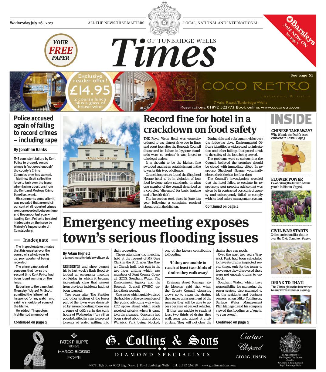 Read the Times of Tunbridge Wells 26th July 2017