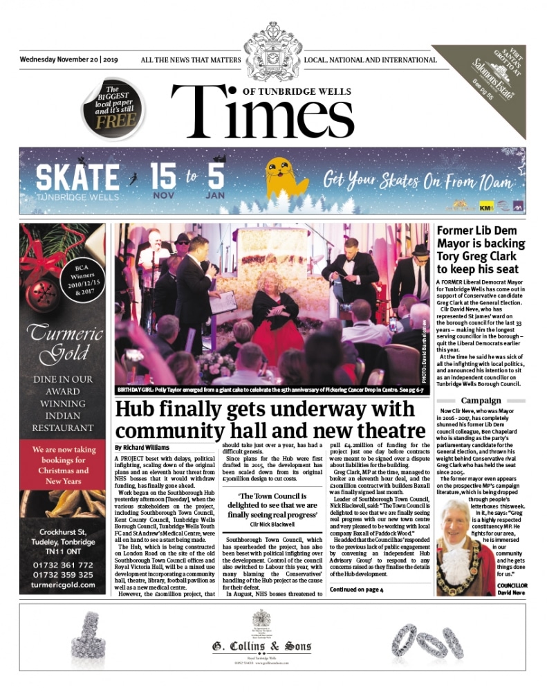 Read the Times of Tunbridge Wells 20th November 2019