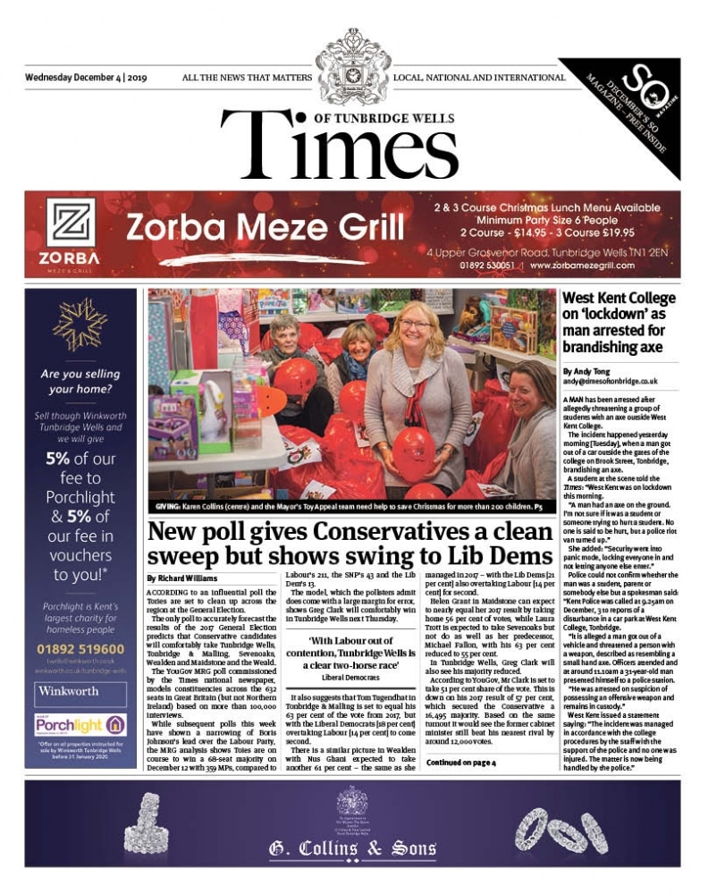 Read the Times of Tunbridge Wells 4th December 2019