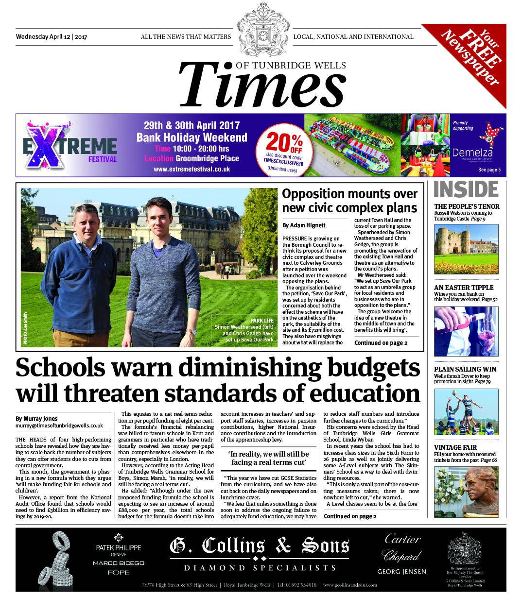 Read the Times of Tunbridge Wells 12th April 2017