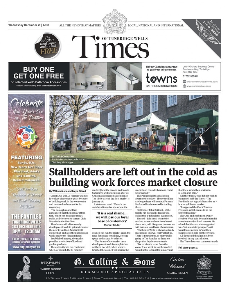 Read the Times of Tunbridge Wells 12th December 2018