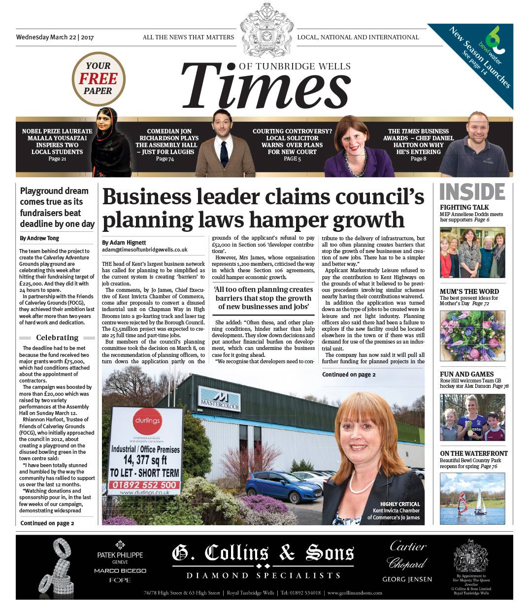 Read the Times of Tunbridge Wells 22nd March 2017