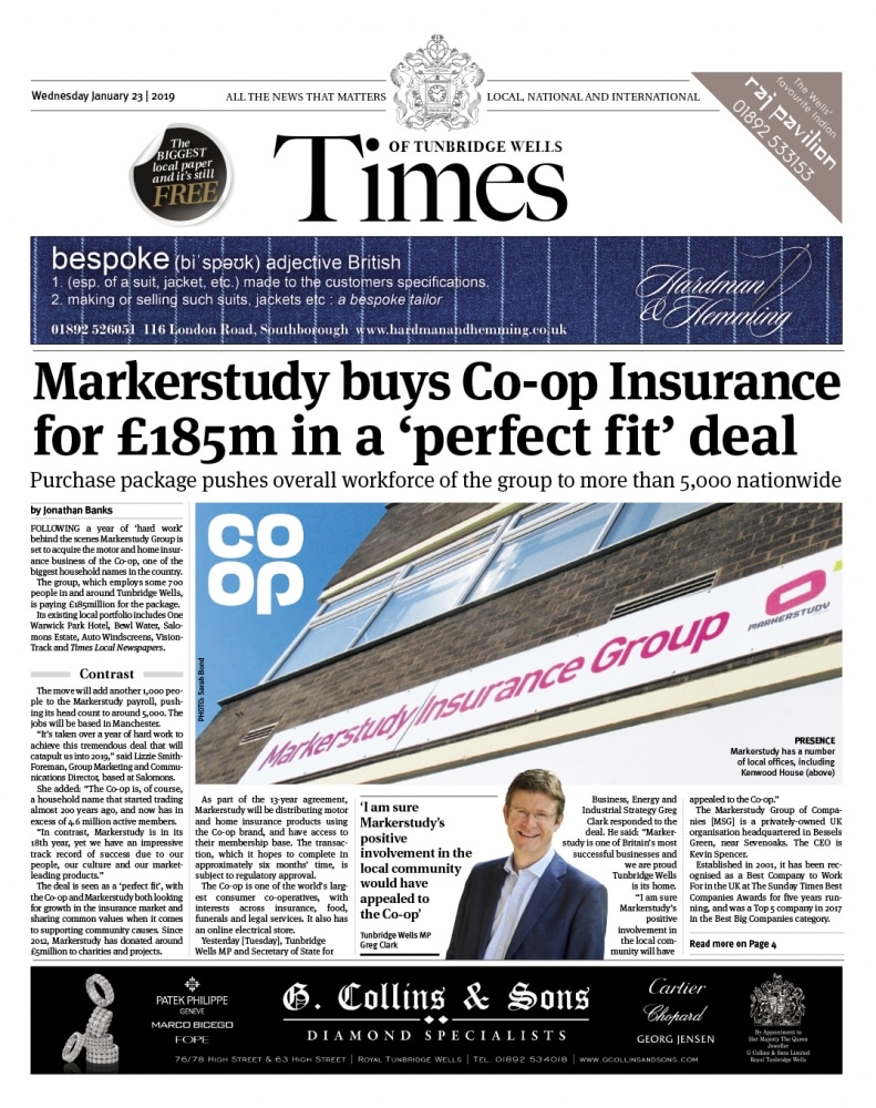 Read the Times of Tunbridge Wells 23rd January 2019