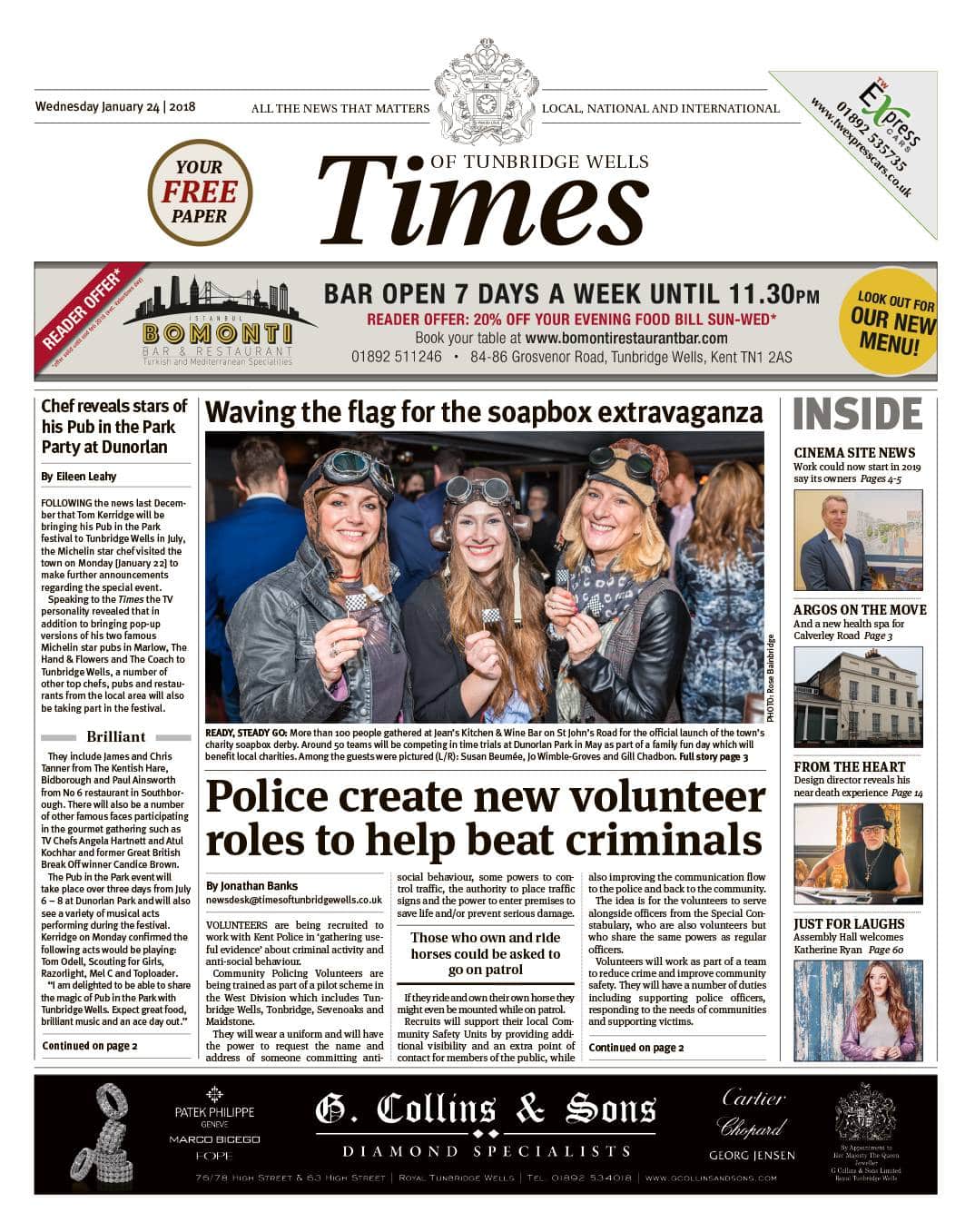 Read the Times of Tunbridge Wells 24th January 2018