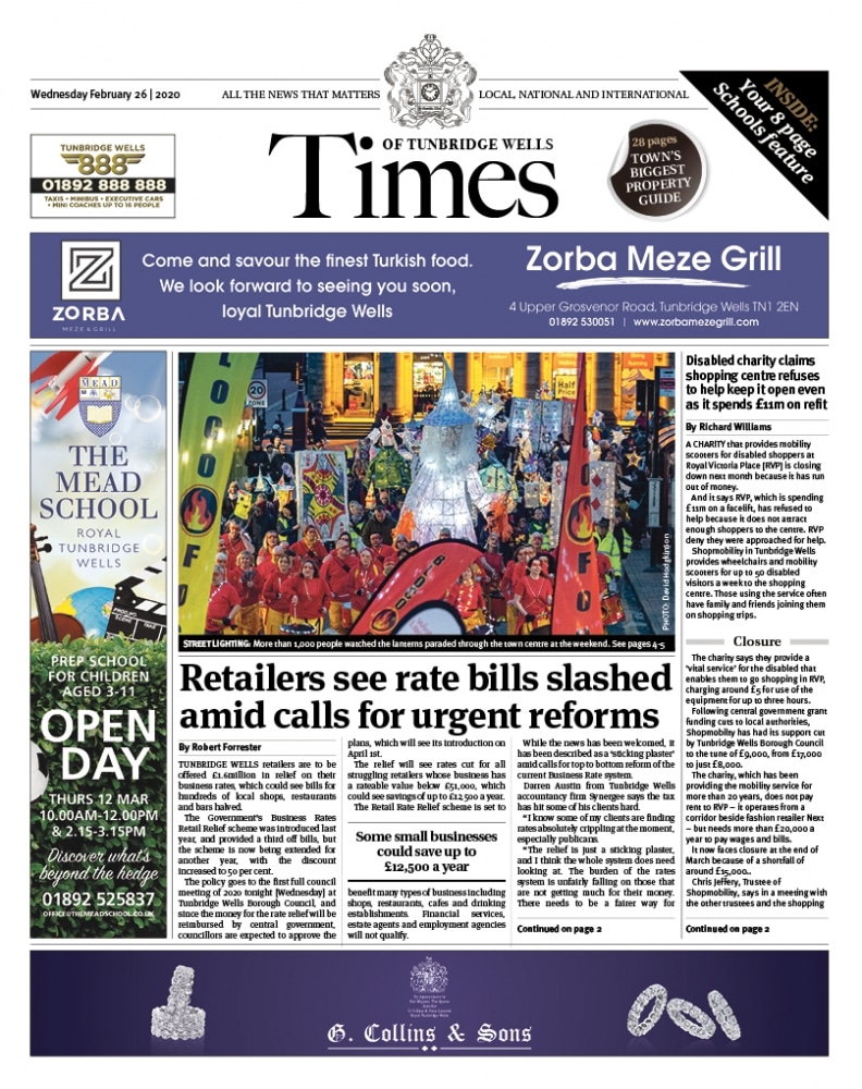 Read the Times of Tunbridge Wells 26th February 2020
