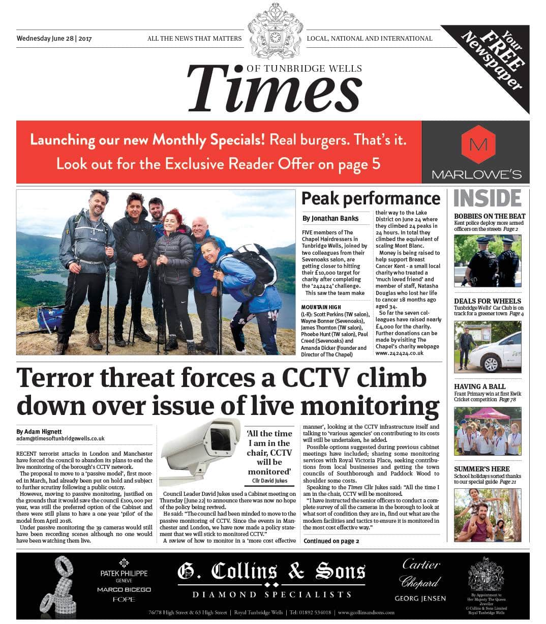 Read the Times of Tunbridge Wells 28th June 2017