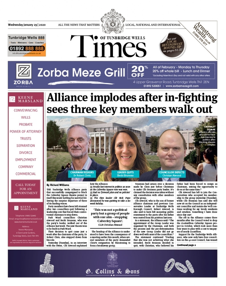 Read the Times of Tunbridge Wells 29th January 2020