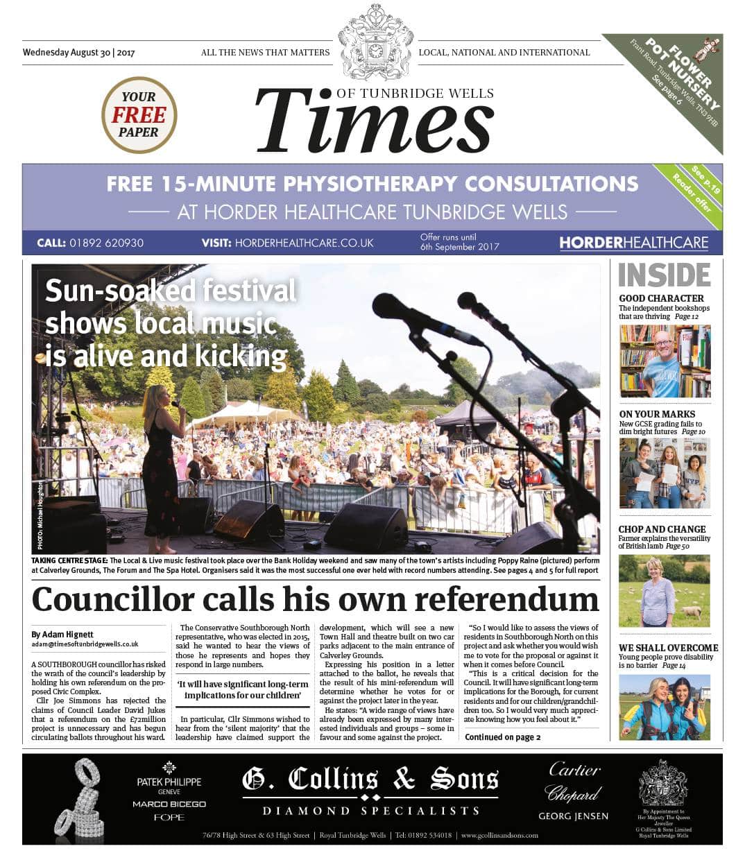 Read the Times of Tunbridge Wells 30th August 2017