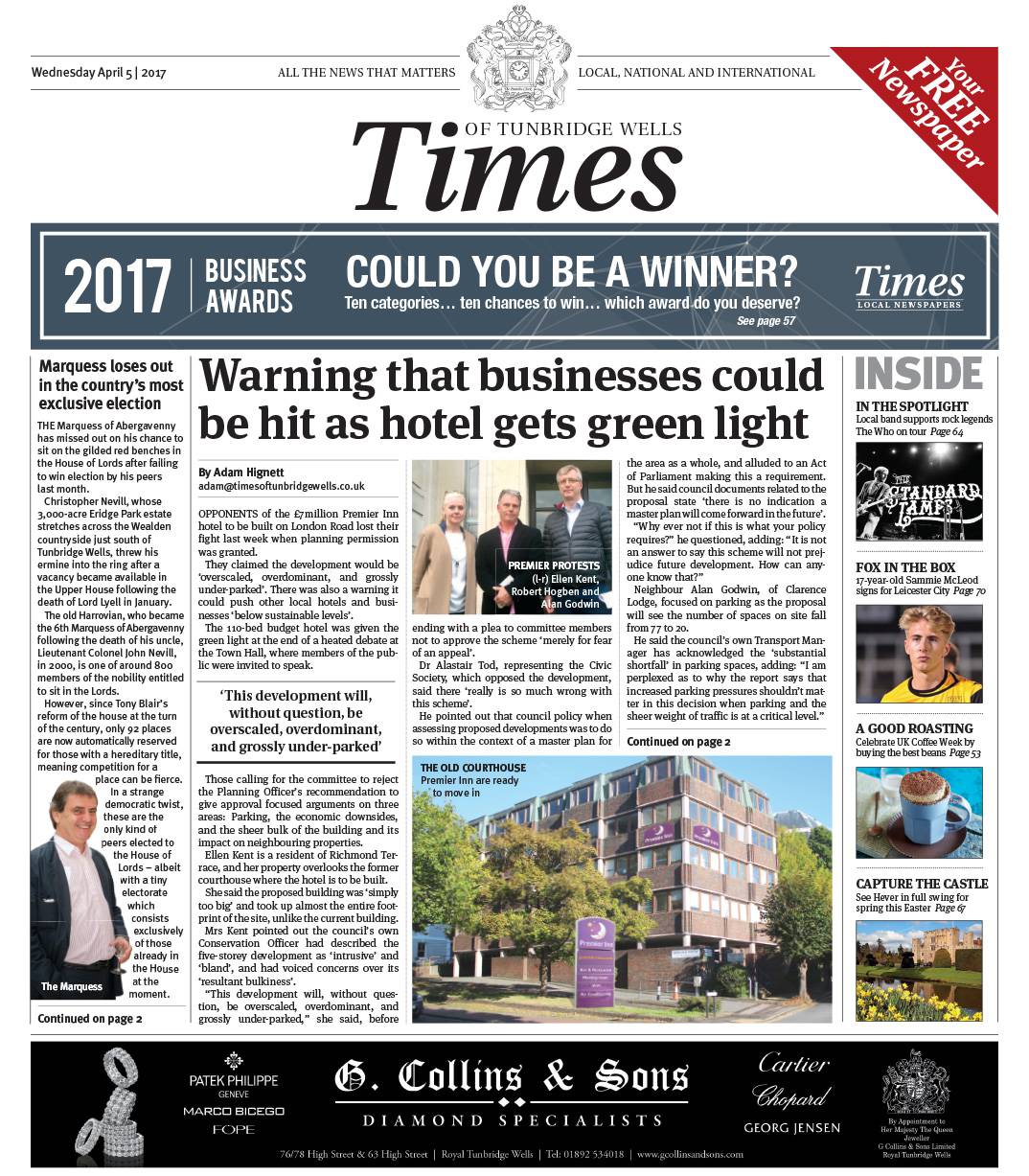 Read the Times of Tunbridge Wells 5th April 2017