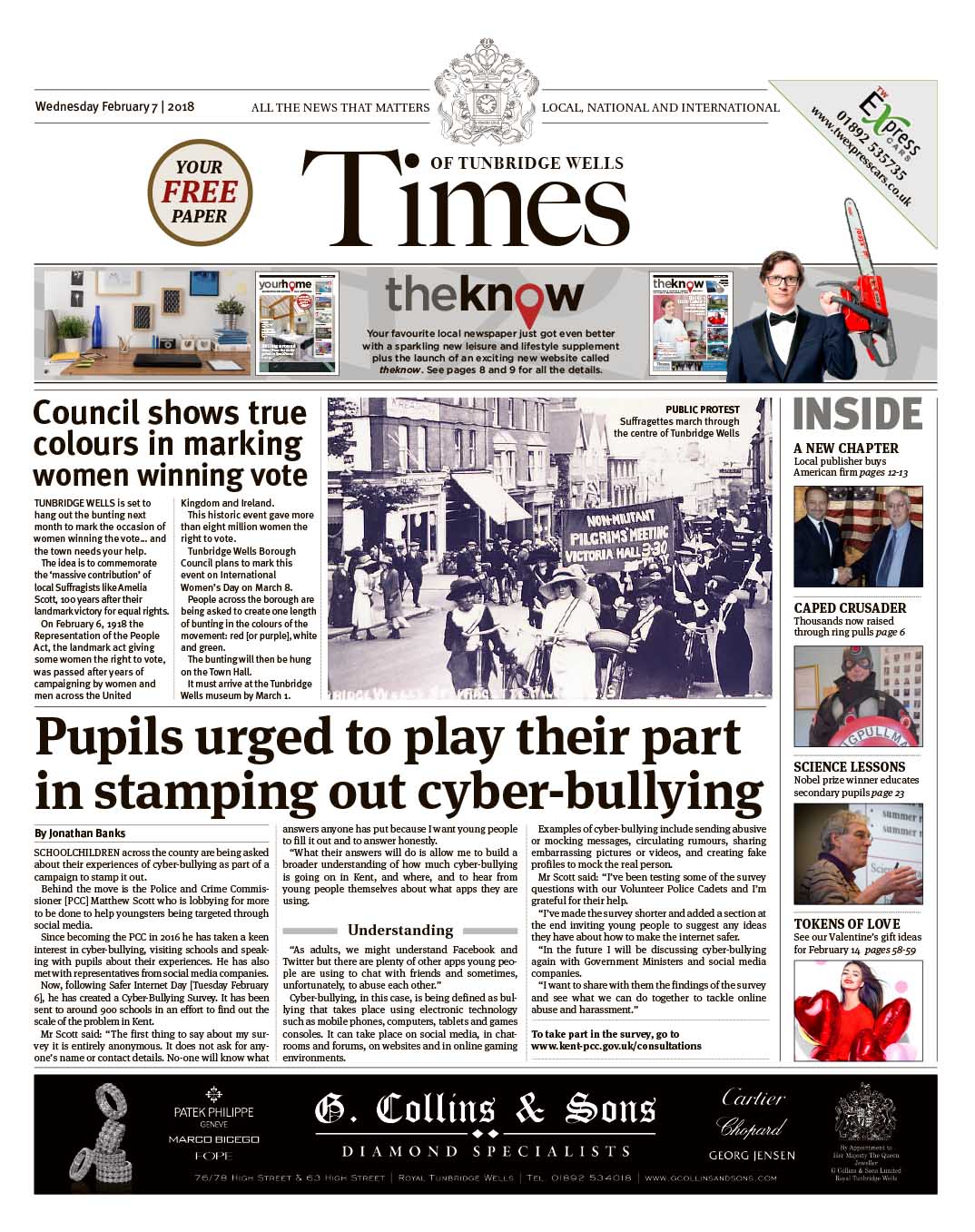 Read the Times of Tunbridge Wells 7th February 2018