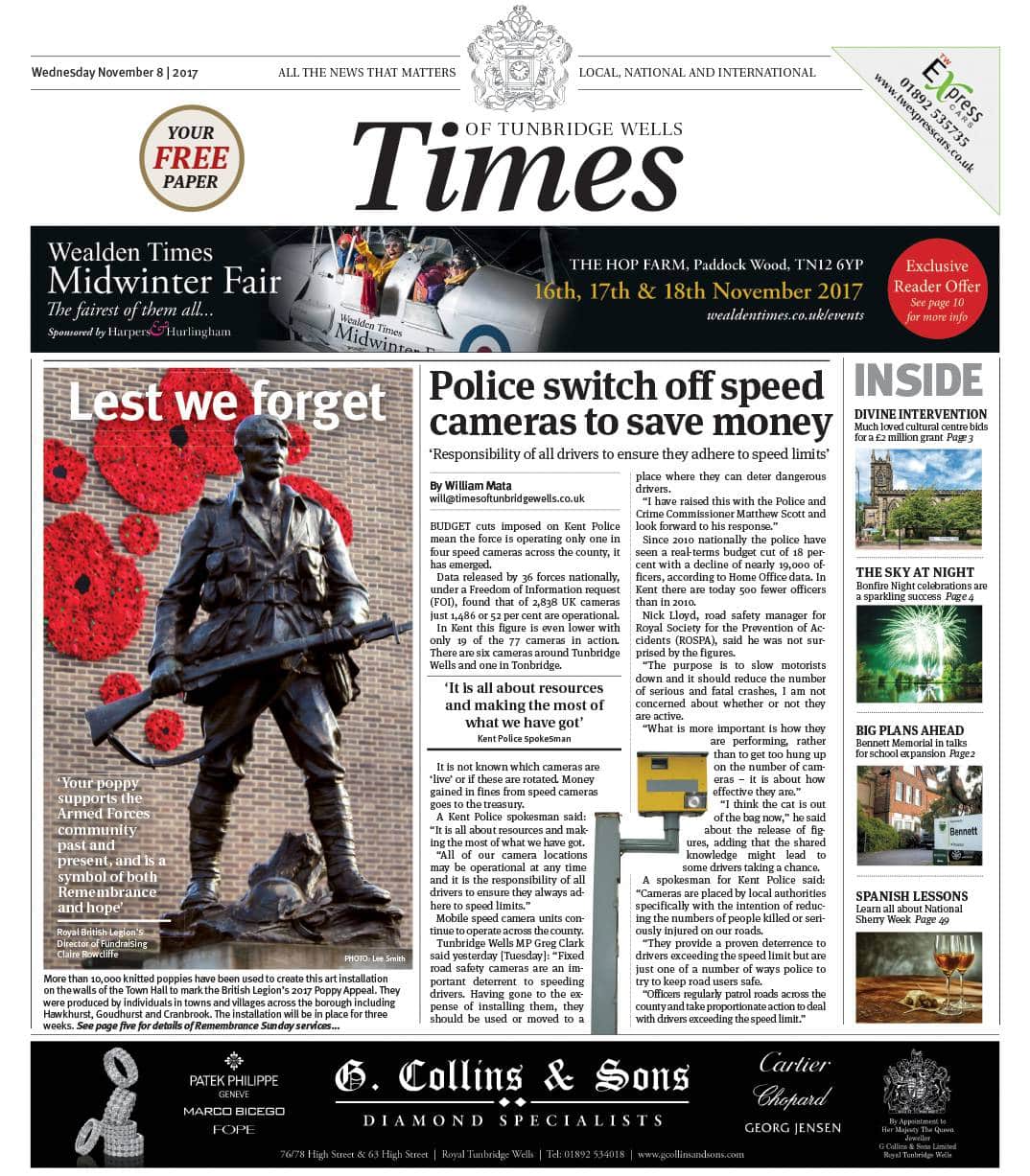 Read the Times of Tunbridge Wells 8th November 2017