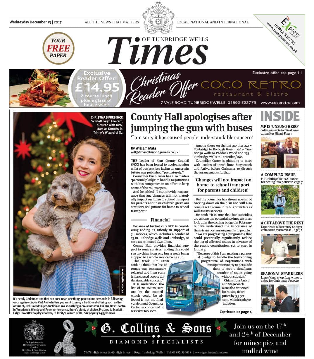 Read the Times of Tunbridge Wells 13th December 2017