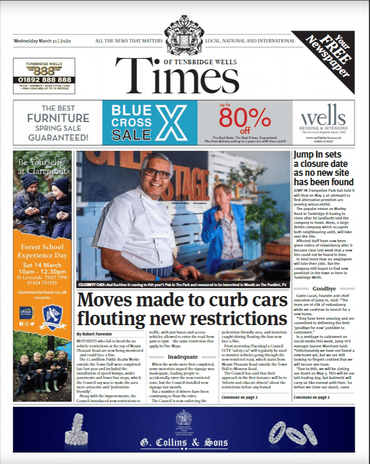 Read the Times of Tunbridge Wells 11th March 2020
