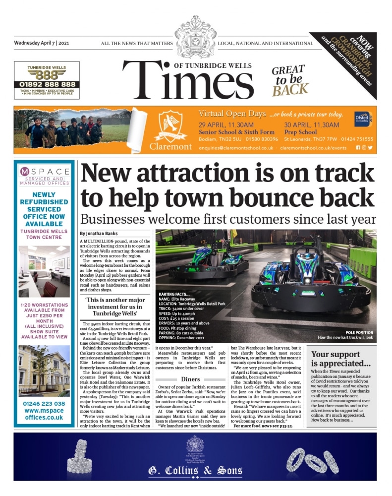 Read the Times of Tunbridge Wells 7th April 2021