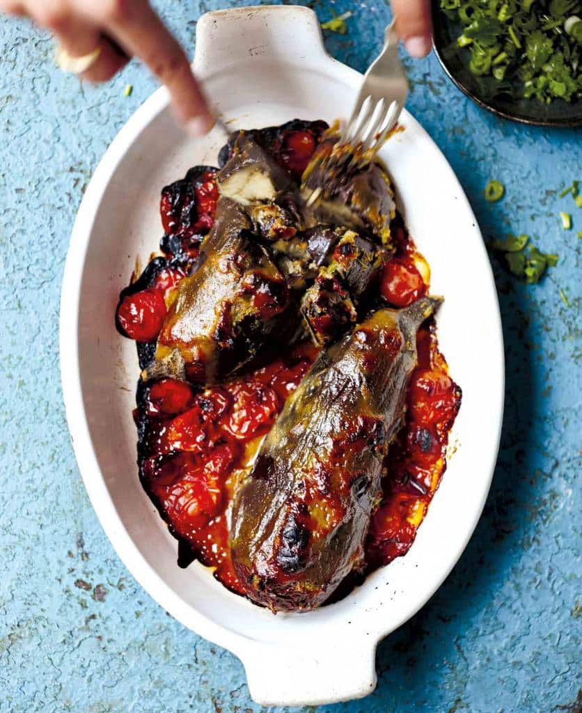 Whole Roasted Miso Aubergine