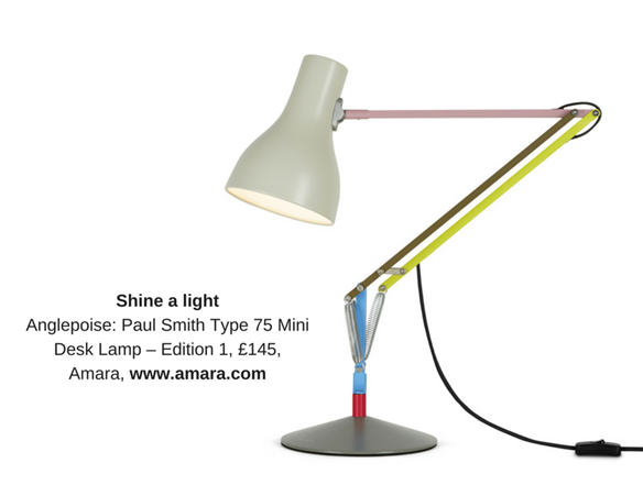 This Paul Smith lamp from Amara is perfect for office style.