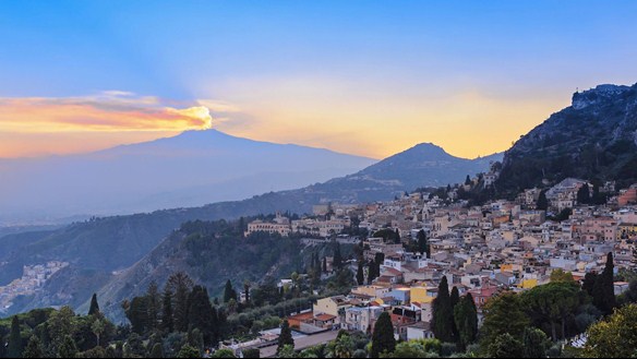 Taormina boasts stunning, 'widescreen' sunsets