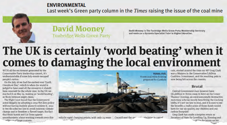 News Article about the coal mines